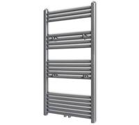 vidaXL Sèche-serviettes Porte-serviette à rails droits Gris de 600x1160 mm 141892
