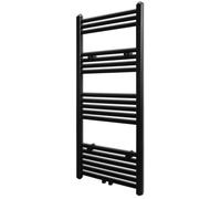 vidaXL Sèche-serviettes Porte-serviette à rails droits Noirs 500x1160 mm 141907