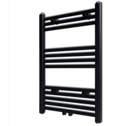 vidaXL Sèche-serviettes Porte-serviette à rails droits Noirs de 500x764 mm 141905