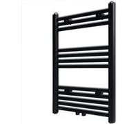 vidaXL Sèche-serviettes eau chaude à rails droits Noirs 500 x 764 mm