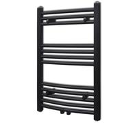 vidaXL Sèche-serviettes Porte-serviette à rails incurvés Noirs 500x764 mm 141913