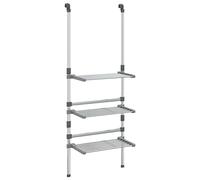 vidaXL Séchoir à Linge Suspendu à 3 Niveaux Séchoir à Linge Support de Séchage des Vêtements Etendoir à Linge Hauteur Réglable Aluminium