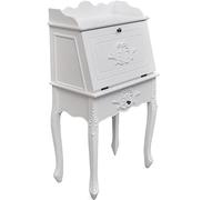 Vidaxl Bureau En Style Français Bois Blanc