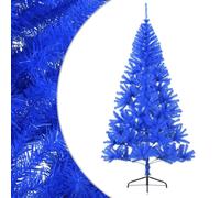 vidaXL Semi-sapin de Noël artificiel avec support bleu 210 cm PVC