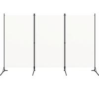 vidaXL Cloison de séparation 3 panneaux Blanc crème 260x180 cm