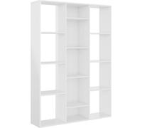vidaXL Séparation de pièce/bibliothèque blanc brillant 100x24x140 cm