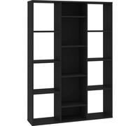 vidaXL Séparation de pièce/bibliothèque noir 100x24x140 cm bois composite
