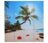 Paravent pliable VIDAXL en bois - 160 x 170 cm - Motif plage