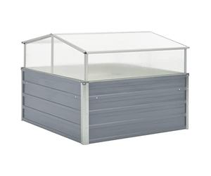 vidaXL Serre 100 x 100 x 85 cm Grise Acier galvanisé