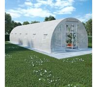 vidaXL serre 12 fenêtres latérales 1 porte serre serre précoce serre à tomates polytunnel serre à plantes 27 m² 900 x 300 x 200 cm