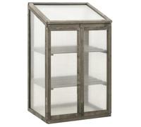 vidaXL Serre 60x45x100 cm en bois de sapin Gris G