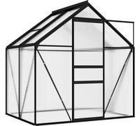 vidaXL Serre adossée Anthracite Aluminium 2,47 m²