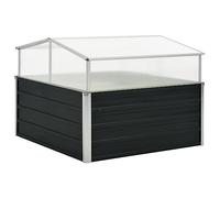 vidaXL Serre Anthracite 100x100x77 cm Acier galvanisé