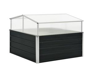 vidaXL Serre Anthracite 100x100x77 cm Acier galvanisé