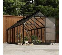 Vidaxl Serre En Verre Anthracite 155x395,5x191 Cm Aluminium