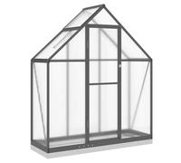 vidaXL Serre avec Cadre de Base Anthracite 169x58x202 cm Aluminium, Serre en Polycarbonate, Serre de Bricolage, abri de Serre, Serre portative