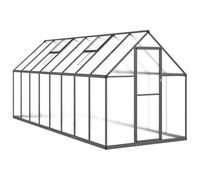 vidaXL Serre avec cadre de base anthracite 445×169×195 cm aluminium