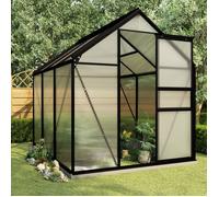 vidaXL Serre avec cadre de base Anthracite Aluminium 3,61 m² 48215