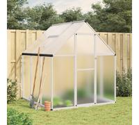 Vidaxl Serre Avec Cadre De Base Argent 169x169x195 Cm Aluminium