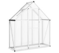 vidaXL Serre avec cadre de base argent 169x58x195 cm aluminium