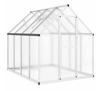 vidaXL Serre avec cadre de base argenté 224x169x195 cm aluminium