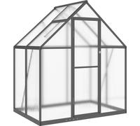 vidaXL Serre avec cadre de fondation anthracite 169x114x195 cm Alu