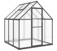 vidaXL Serre avec cadre de fondation anthracite 169x169x195 cm Alu