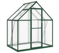 vidaXL Serre avec cadre de fondation vert 169x114x195 cm Aluminimum