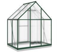 vidaXL Serre avec cadre de fondation vert 169x114x202 cm Aluminimum