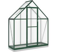 vidaXL Serre avec cadre de fondation vert 169x58x202 cm Aluminimum