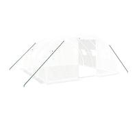 vidaXL Serre avec Cadre en Acier Blanc 16 m² 4x4x2 m