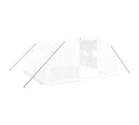 vidaXL Serre avec cadre en acier blanc 16 m² 4x4x2 m, polytunnel, serre à cadre froid, serre pour tomate, serre de jardin, 3188072