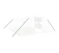 vidaXL Serre avec cadre en acier blanc 24 m² 6x4x2 m, polytunnel, serre à cadre froid, serre pour tomate, serre de jardin, 3188073