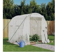 vidaXL Serre avec cadre en acier 4 m² 2x2x2 m Blanc