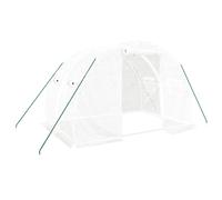 vidaXL Serre avec cadre en acier blanc 6 m² 3x2x2 m