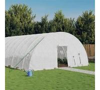 Serre avec cadre en acier blanc 72 m² 12x6x2,85 m, polytunnel, serre à cadre froid, serre pour tomate, serre de 3188120