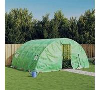 vidaXL Serre avec cadre en acier 5x4x2,3 m 20 m² Vert – 3188083