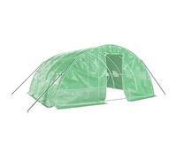 vidaXL Serre avec Cadre en Acier Vert 20 m² 5x4x2,3 m, polytunnel, Serre à Cadre Froid, Serre pour Tomate, Serre de Jardin, Serre pour Culture