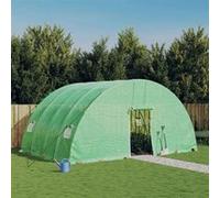 Serre avec cadre en acier vert 24 m² 6x4x2,85 m, polytunnel, serre à cadre froid, serre pour tomate, serre de jardin, 3188105