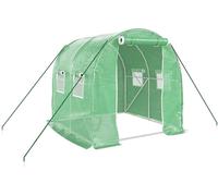 vidaXL Serre avec cadre en acier vert 4 m² 2x2x2 m