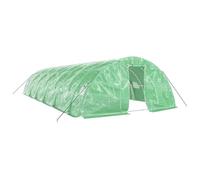 vidaXL Serre polytunnel en acier verte 60 m² 12x5x2,3 m pour tomates