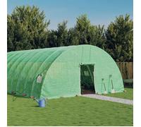 vidaXL Serre avec cadre en acier vert 72 m² 12x6x2,85 m, polytunnel, serre à cadre froid, serre pour tomate, serre de 3188109