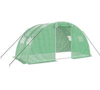 vidaXL Serre avec cadre en acier vert 8 m² 4x2x2 m