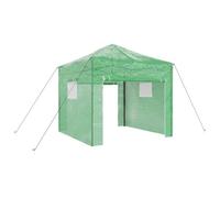 vidaXL Serre avec Cadre Pop-up avec Toit Vert 290 x 290 x 315 cm Fer, Jardin et Terrasse, Abri Moderne pour Plantes, Serre Pliable, Tente de Culture, Espace extérieur, Structure Portable