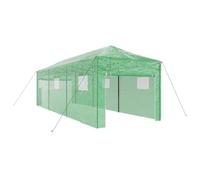 vidaXL Serre avec Cadre Pop-up avec Toit Vert 290 x 870 x 315 cm Fer, Jardin et Terrasse, Abri Moderne pour Plantes, Serre Pliable, Tente de Culture, Espace extérieur, Structure Portable