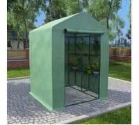 vidaXL Serre avec Etagères Abri Plantes Serre à Fleurs Serre à Plantes Légumes Jardin Résistant à la Rouille Extérieur Acier 48167