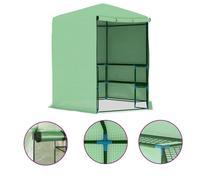 Vidaxl Serre Avec Etagères Acier 227x223 Cm Vert