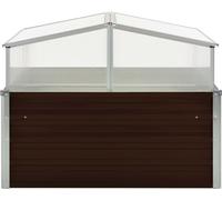 vidaXL Serre brune 100 x 100 x 85 cm Acier galvanisé