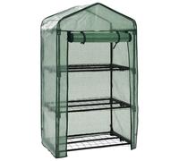 vidaXL Mini-Serre à 3 Niveaux Tente Abri Plantes Serre à Fleurs Serre à Plantes Serre de Jardin Serre d'Extérieur Résistance à la Rouille 69x49x125 cm