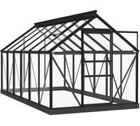 vidaXL Serre Anthracite 155x298x191 cm Aluminium et verre